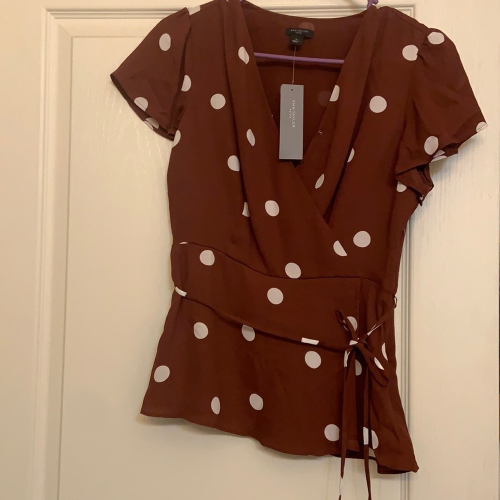 Polka dot Ann Taylor blouse